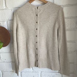 Madewell Button-Back Oatmeal Sweater